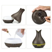 Ultrasonik 500 ML Hava Nemlendirici Buhar Makinesi Led Işıklı Kumandalı Aroma Difüzörü - 2