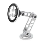 Metal Katlanabilir 360 Dönen Mıknatıslı Magnetic Yüksek Kaliteli Telefon Tutucu Gümüş - 3