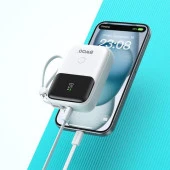 10.000 mAh Kompakt Type-C ve Lightning (iphone) Çıkışlı Led Ekranlı Hızlı Şarj Destekli 3 Çıkışlı Powerbank - 4