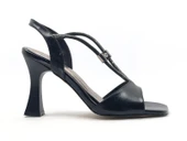 Feles V Çift Şerit Taşlı Kadın Topuklu Ayakkabı thumbnail 5