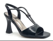 Feles V Çift Şerit Taşlı Kadın Topuklu Ayakkabı thumbnail 4