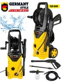 Germany Style GRM150 Max 150 Bar Bakır Sargılı Musluk ve Kovadan Çekme Yüksek Basınçlı Bahçe Oto Yıkama Makinesi - 1