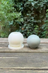 Küre 7cm Çap Silikon Mum Kalıbı - 4