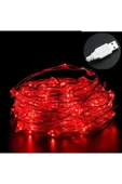HİDZ Peri led Işık 10 Metre Usb Girişli Kırmızı - 1