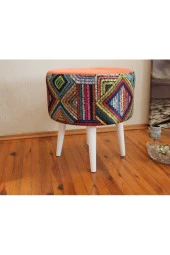 BEYLERBEYİ Gürgen Ahşap Ayaklı Dekoratif Yuvarlak Puf&tabure Bench Koltuk Bahçe sandalyesi ,tabure - 2