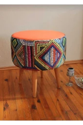 BEYLERBEYİ Gürgen Ahşap Ayaklı Dekoratif Yuvarlak Puf&tabure Bench Koltuk Bahçe sandalyesi ,tabure - 2