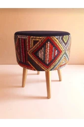 BEYLERBEYİ Gürgen Ahşap Ayaklı Dekoratif Yuvarlak Puf&tabure Bench Koltuk Bahçe sandalyesi ,tabure - 2