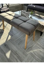 redfabric Gürgen Ahşap Ayaklı Puf Bench - 2