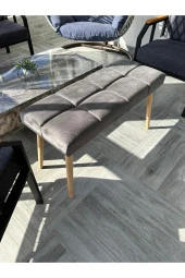 redfabric Gürgen Ahşap Ayaklı Puf Bench - 3