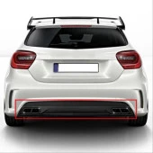 W176 12-15  A45 DIFÜZÖR  & EGZOZ SETI  (PARLAK SIYAH) - SIYAH EGZOZ ILE (AMG PAKET İÇİN ) thumbnail 2