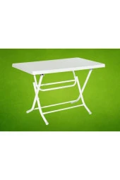 Özel Yapım Gardelia Plastik Katlanır Masa 70x120 Ebatında - Kaliteli Ürün - Açık Gri - 1