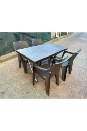 Özel Yapım Dayanıklı Estetik Şık Bahçe Mobilyası Plastik Masa Sandalye thumbnail 1