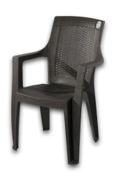 hesapli Gold Koltuk Kahve- Plastik Bahçe Sandalyesi 4 Adet thumbnail 2