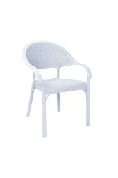 hesapli Rattan Bambu Koltuk - Plastik Bahçe Sandalyesi 4 Adet thumbnail 2