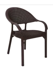 Capissi Bambu Koyu Kahve Rattan Kollu Koltuk (2 ADET) thumbnail 1