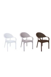 SAZLIK A Kalite Capissi Bambu Kapiçino Rattan Kollu Sandalye Koltuk thumbnail 1