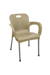 RomanoSet Plastik Romanoset Nil Demir Ayaklı Plastik Sandalye 4 Lü Set thumbnail 1