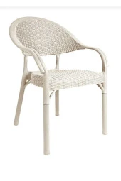 nar sokağı 4 Adet Bambu Rattan Kollu Sandalye Koltuk 4'lü Set - 2