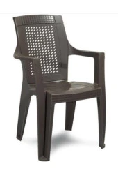 Gardelia 4 Adet Elegance Rattan Efektli Plastik Sandalye + 70x120 Plastik Masa Balkon Bahçe Sandalyesi - 3
