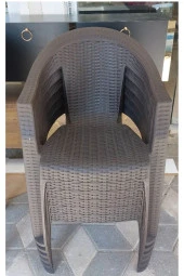 NetBazaars Plastik Katlanır Masa 70 X 120 Kollu Plastik Sandalye 6 Adet Bahçe Mutfak Balkon - 3