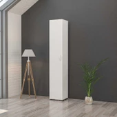 MODİLAYN ÇİLEK Tek Kapaklı 5 Raflı Çok Amaçlı Dolap, Banyo Dolabı, Mutfak Dolabı - 1