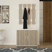 Modilayn FULYA Portmanto Vestiyer Askılık Ayakkabılık Dolabı, Cordoba Beyaz - 1