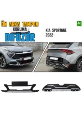Kia Sportage Ön ve Arka Tampon Koruma Difüzör Seti 2022 Üzeri A+ Kalite thumbnail 1