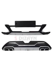 Kia Sportage Ön ve Arka Tampon Koruma Difüzör Seti 2022 Üzeri A+ Kalite thumbnail 2