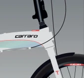 Carraro Flexi 108 HD 20" Jant 35 CM 8 Vites Hidrolik Fren Katlanır Bisiklet Gümüş Turkuaz - 2