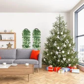 Nettenevime Yapay Çiçek Sarmaşık Sarı Yeşil Yaprak Desenli 9dallı Sarkan Bitki thumbnail 7