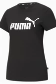Puma Ess Logo Tee Kadın Siyah T-Shirt 586774-01 - 6