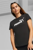 Puma Ess Logo Tee Kadın Siyah T-Shirt 586774-01 - 2