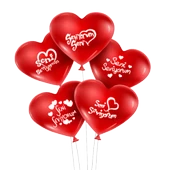 Periboia Seni Seviyorum Yazılı 50 li Kalp Balon - 1