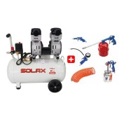 Solax EWS40 Süper Sessiz Yağsız Kompresör 40 Lt + 5'li Aksesuar Seti - 1