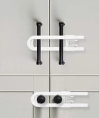 Periboia Çocuk Koruma Kilidi - Slide Dolap Çekmece Kilidi Sürgülü Kilit - 2