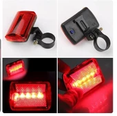 Periboia 7 Modlu 5 Ledli Bisiklet Arka Stop İkaz Lambası Işığı - 2