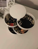 Periboia 4 Katlı Dönebilen Silindir Takı Ve Makyaj Organizer Kutusu - 2