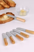 Periboia 5 Parça Bıçaklı Tereyağı Bıçağı - Mini Spatula Ahşap Saplı Set - 2