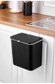 Periboia Fonksiyonel 2 Yönlü Açılır Kapaklı Kullanışlı Mutfak Tezgah Üstü veya Dolap Askılı Çöp Kovası 15 Lt thumbnail 2