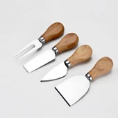 Periboia Ahşap Saplı 4 lü Peynir Bıçağı Seti - 3