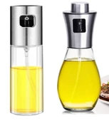 Periboia 2 Li Yağ Limon Sos Sirke Zeytinyağı Spreyi Yağ Şişesi Yağdanlık - 1