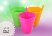 Periboia Pipetli Bardak 3lü - 1
