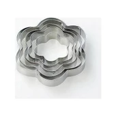 Periboia Çiçek Kurabiye Kalıbı Metal 5 Parça - 1