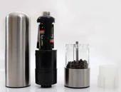 Periboia Pilli Işıklı Otomatik Tuz Karabiber Baharat Değirmeni Öğütücü - 3