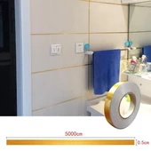 Periboia Gold Fayans Arası  Dekoratif Yapışkanlı  Şerit Bandı 50 Metre - 5