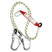 Periboia Şok Emicili Çift Bacaklı Kanca Karabinalı Safeset Sertifikalı Lanyard - 2