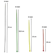Periboia 30 Adet Renkli Plastik Cırt Kelepçe Kablo Bağı Kablo Düzenleyici - 5
