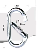 Periboia Otomatik Kilitli Oval Çelik Karabina CE Belgeli - 2