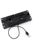 Periboia 2 Fanlı Notebook Soğutucu Portatif Katlanabilir Laptop Soğutucu Fan Usbli Stand Bilgisayar Fanı - 4