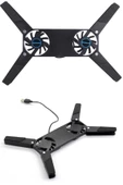 Periboia 2 Fanlı Notebook Soğutucu Portatif Katlanabilir Laptop Soğutucu Fan Usbli Stand Bilgisayar Fanı - 2